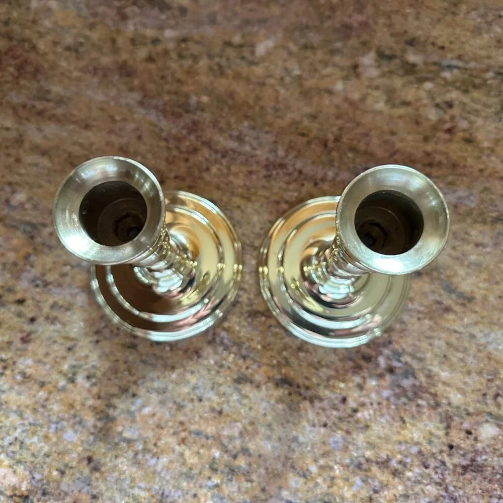 Baldwin Brass Candlesticks 4.75